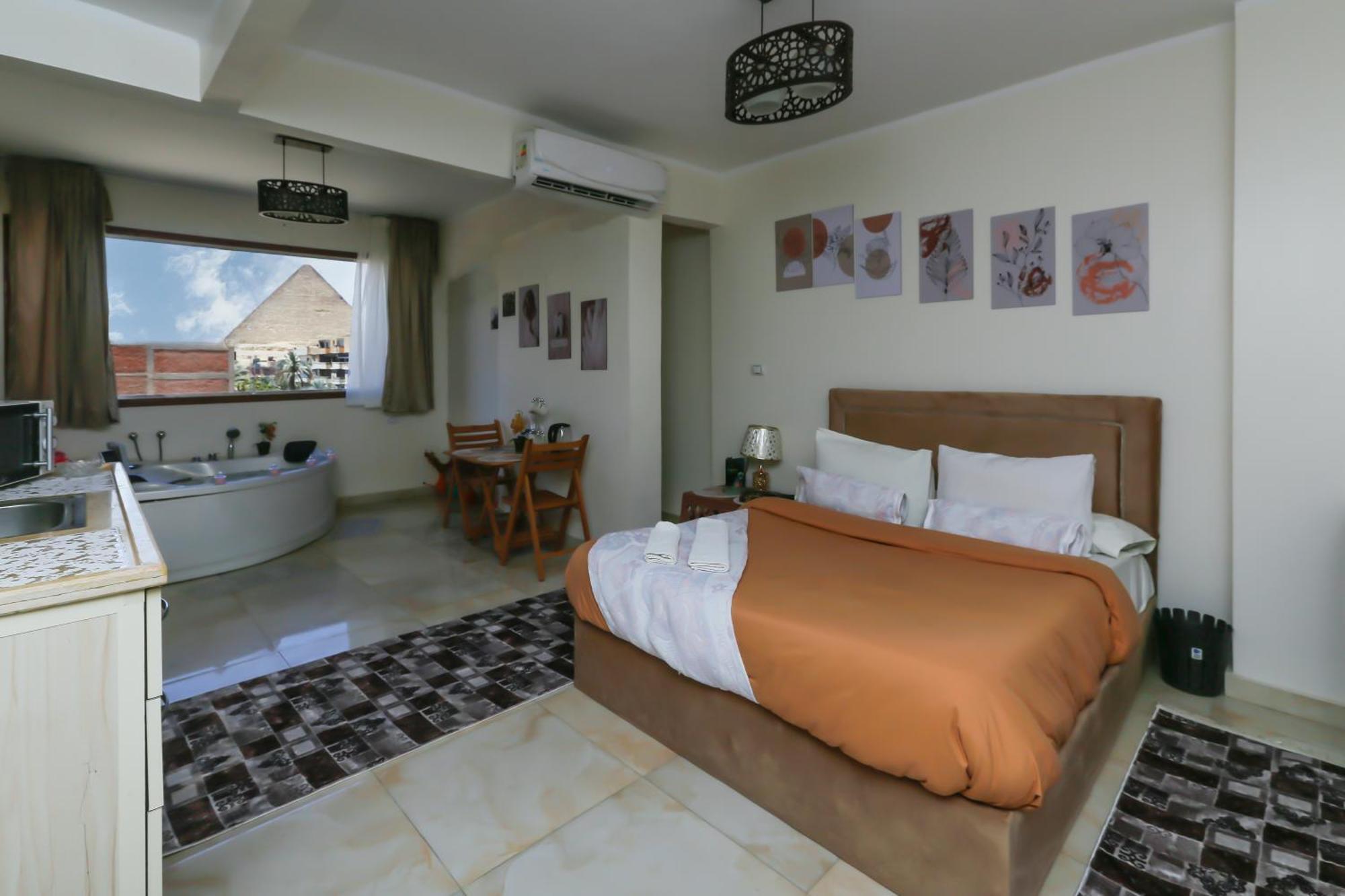 Luxury Panoramic Pyramids & Jacuzzi Inn El El Cairo Exterior foto